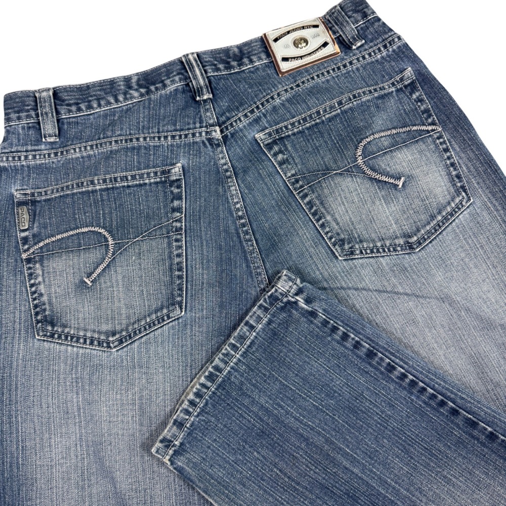 Paco Jeans Co Relaxed Straight Jeans Men 34x32 Embroidered Baggy Y2K Vintage